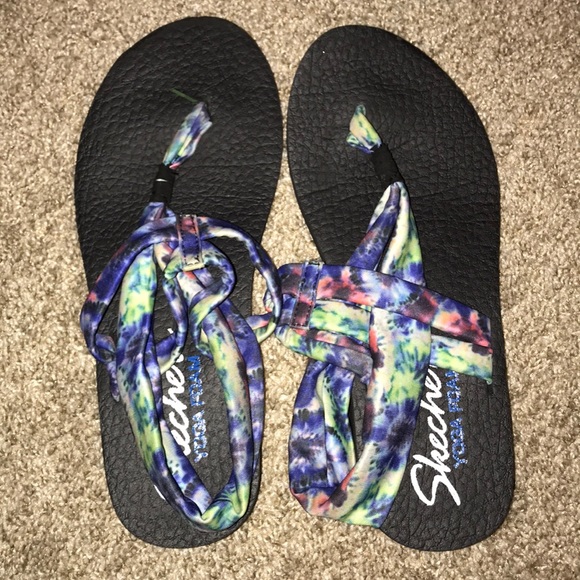 skechers tie dye sandals